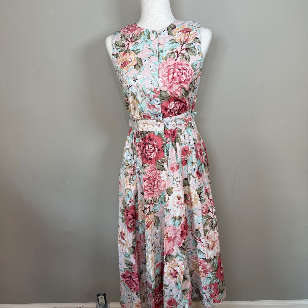 Carol Anderson 100% Cotton Floral Criss Cross Back Sundress 5/6 Garden Party
